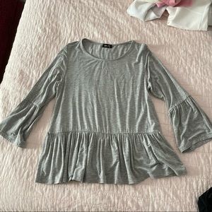 Gray Peplum Top Size XS
